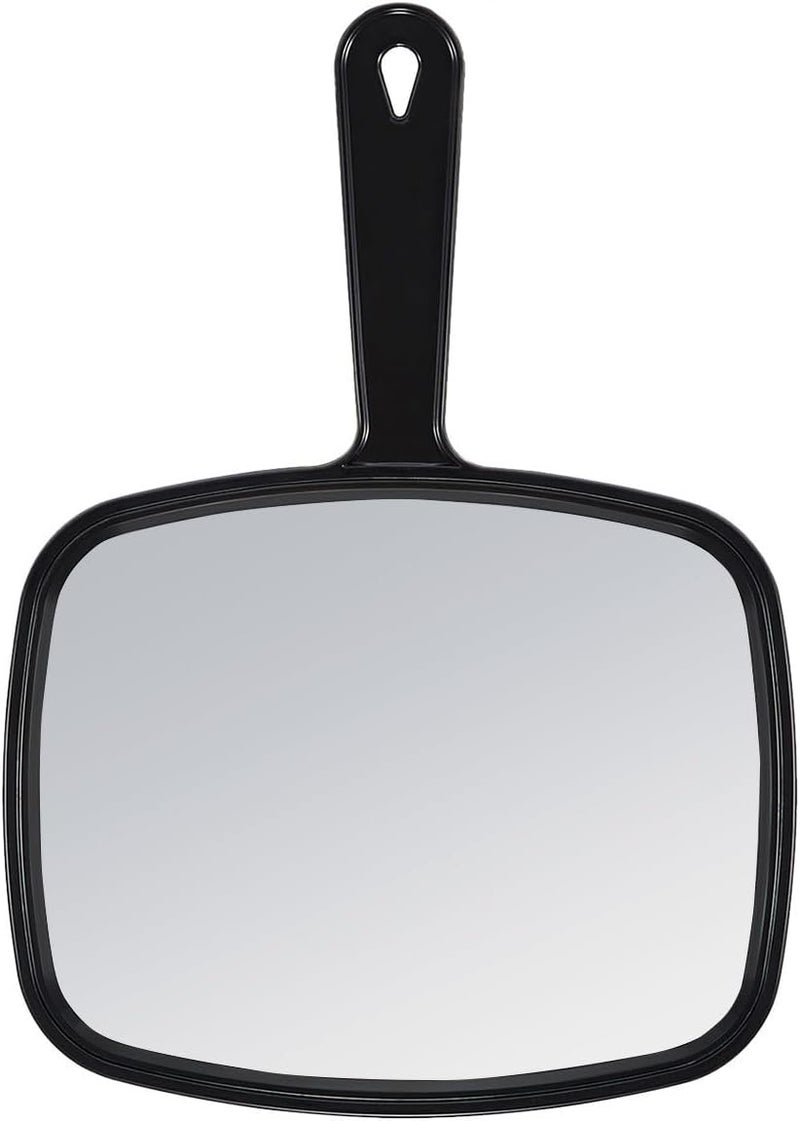 Hand Mirror 262 188 cm Large Handheld Mirror with Handle Portable Makeup Mirror Black