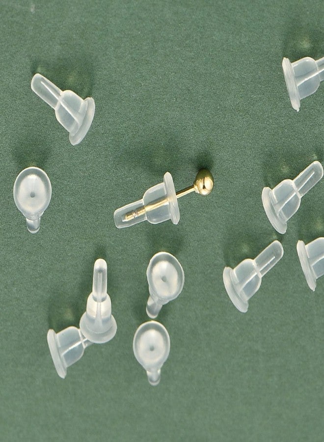 Meisuitd 50pcs Silicone Earring Backs, Full-Cover Clear, Dust-Proof, Hypoallergenic, Soft Ear Safety Pads for Stabilize Earring Studs Hooks (10x6mm, Transparent) - Image 5
