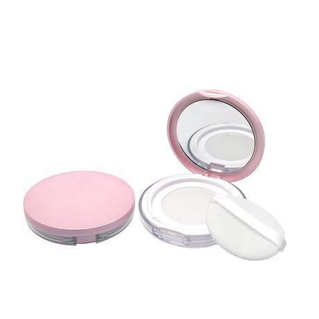 Sohynca Empty Plastic Loose Powder Compact Container with Velvet Powder puff Mirror and Elasticated Net Sifter,Empty Reusable Powder box, 5g Portable DIY Makeup Powder case - Image 1