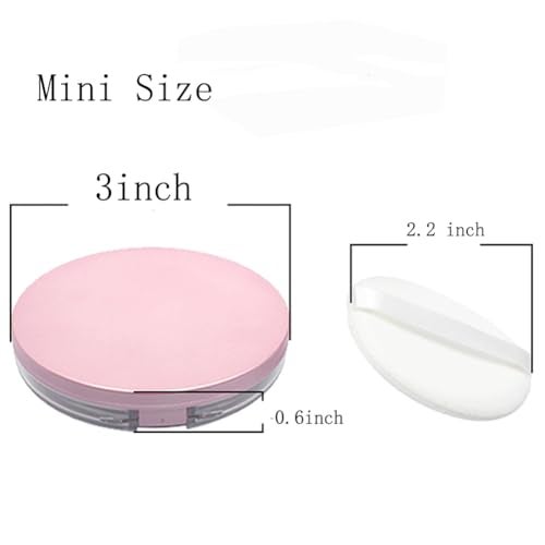 Sohynca Empty Plastic Loose Powder Compact Container with Velvet Powder puff Mirror and Elasticated Net Sifter,Empty Reusable Powder box, 5g Portable DIY Makeup Powder case - Image 2