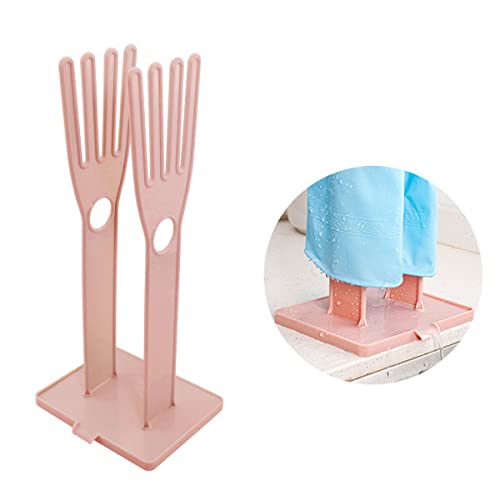 DGHAOP Pink Color Gloves Stand 15x12x34cm Kitchen Multifunctional Rubber Gloves Drain Rack Towel Storage Holder Drying Stand Creative Kitchen Tool - Image 5
