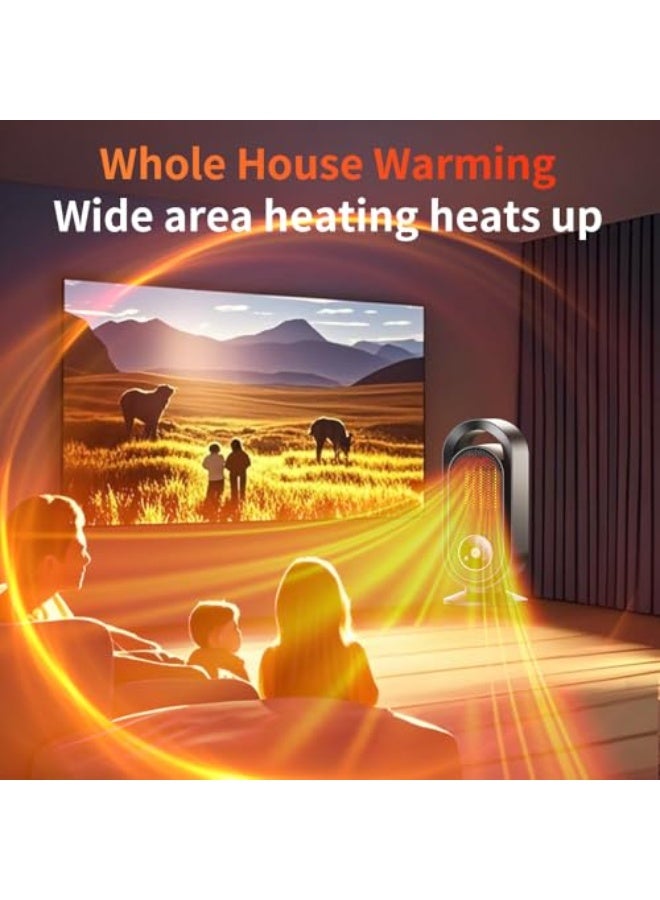 مدفأة كهربائية, 1500 واط, سخانات محمولة داخلية, سريعة وآمنة, سيراميك PTC الكهربائي لمكتب الدراسة وغرفة النوم - Image 3