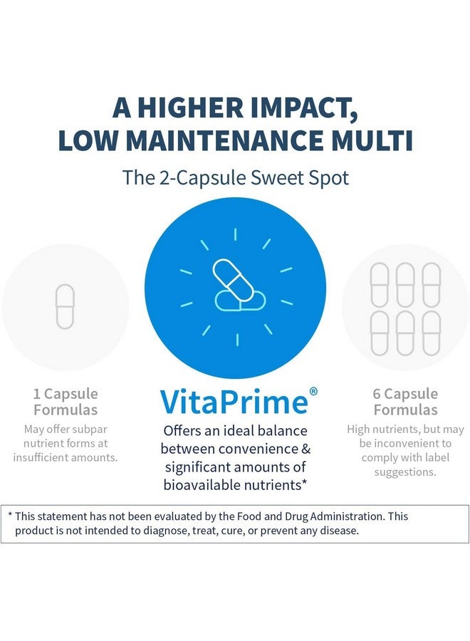 Klaire Labs Klaire Labs SFI Health VitaPrime - Iron Free Multivitamin for Women & Men - Promote Immune Function & Support Nutritional Gaps - Two-Per-Day Multivitamin with Methyl Folate & B12 (60 Capsules) - Image 4