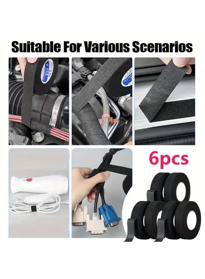 6 Pieces Self Adhesive Flannel Electrical Tape High Temperature Waterproof Soundproofing - Image 3