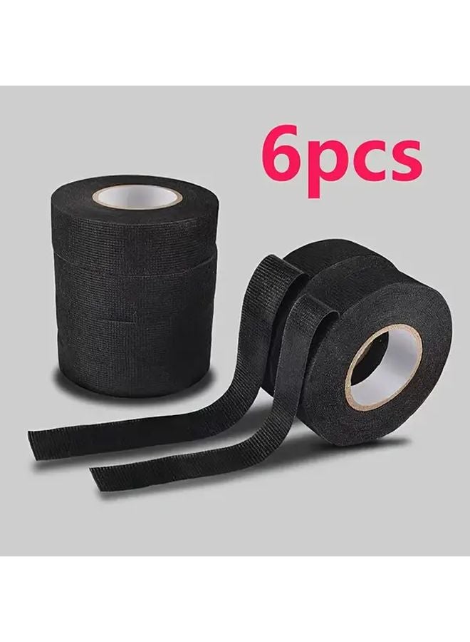 6 Pieces Self Adhesive Flannel Electrical Tape High Temperature Waterproof Soundproofing - Image 1