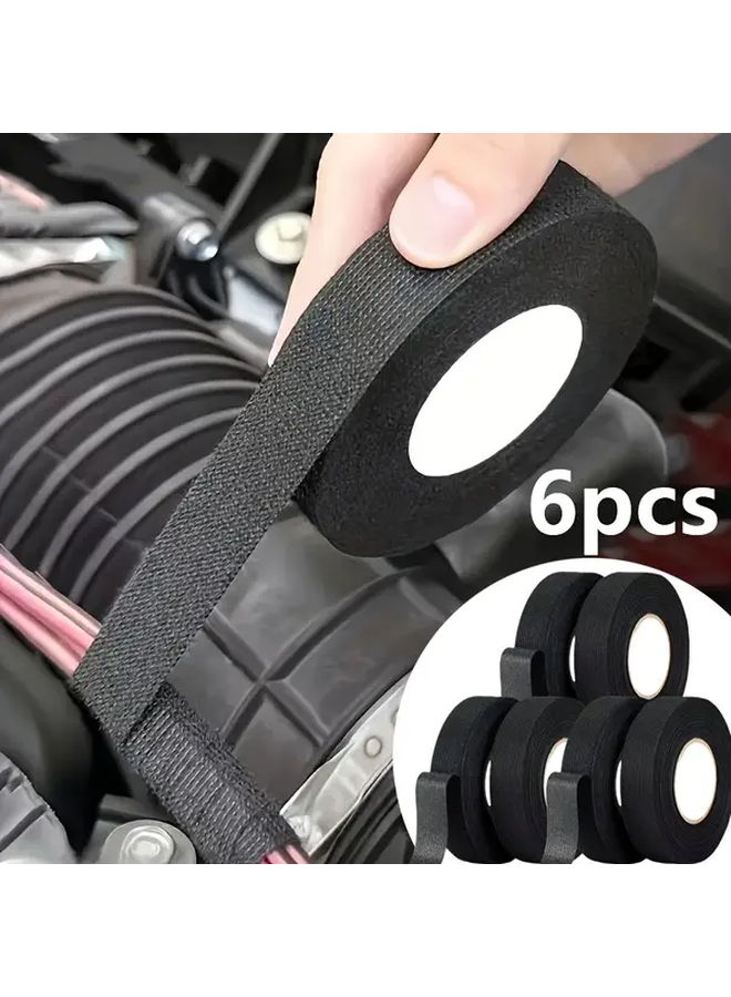 6 Pieces Self Adhesive Flannel Electrical Tape High Temperature Waterproof Soundproofing - Image 2