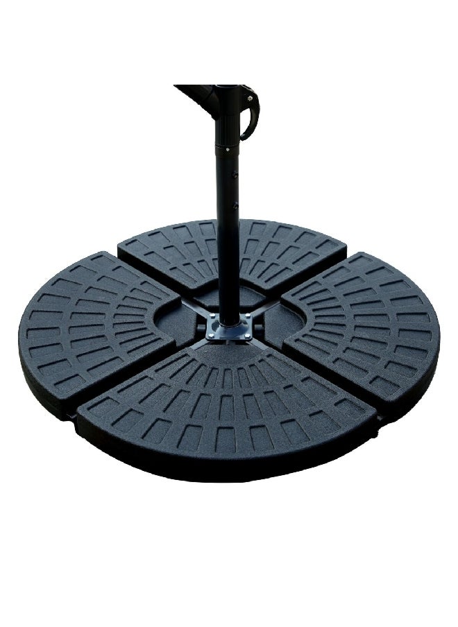 LIVING ACCENTS - Premium Durable HDPE Strong Umbrella Base Black 48 x 48 x 9.4 cm GAF-B88016 - Image 1