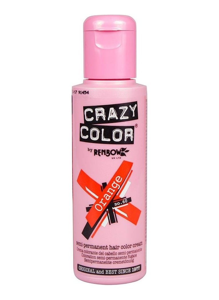Crazy Color Crazy Color Renbow Semi-Permanent Hair Dye Color Orange 100ml 