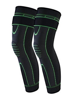 YQbest Knee Brace for Men & Women-2 Pack Knee Brace for Pain Relief, Breathable Knee Compression Sleeve, Knee Support for Meniscus Tear, Running, Weightlifting, Workout, ACL, Arthritis (Green)  - Image 1