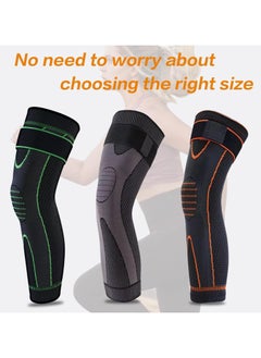 YQbest Knee Brace for Men & Women-2 Pack Knee Brace for Pain Relief, Breathable Knee Compression Sleeve, Knee Support for Meniscus Tear, Running, Weightlifting, Workout, ACL, Arthritis (Green)  - Image 4