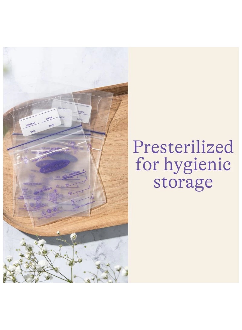 Lansinoh Breastmilk Storage Bags Smaller Size 4oz, 120ml, 100 Count,  Baby Essentials, Fast Freeze & Thaw Breast Milk Bags for Baby Bottle Feeding, Strength & Stretch - Image 4