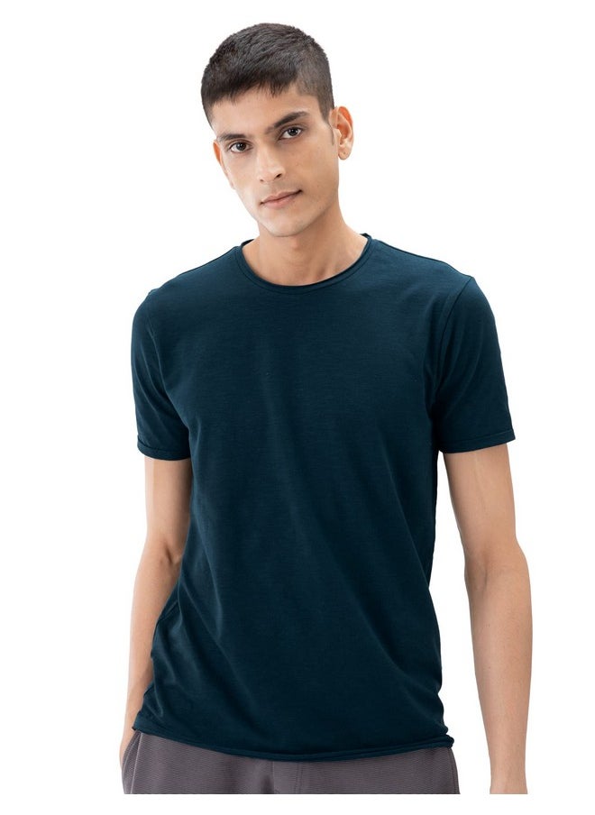 DaMENSCH - DAMENSCH Men’s Slim Fit Cotton-Elastane Blend Half Sleeve Casual T-Shirt | Round Neck T-Shirt - Image 1