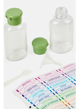 Miamica 4 Pieces Travel Bottles And Toiletry Bag Kit, Transparent  - Image 4