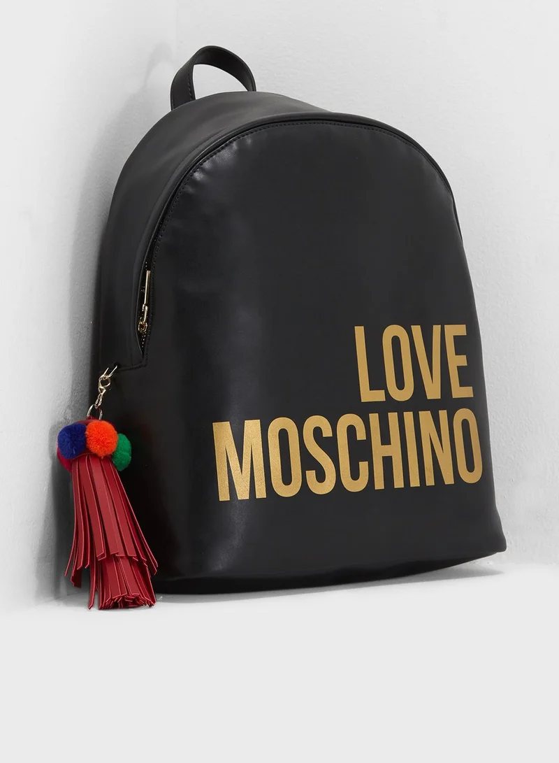 Love Moschino Pom-Pom Backpack