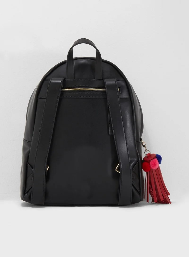 Love Moschino Pom-Pom Backpack