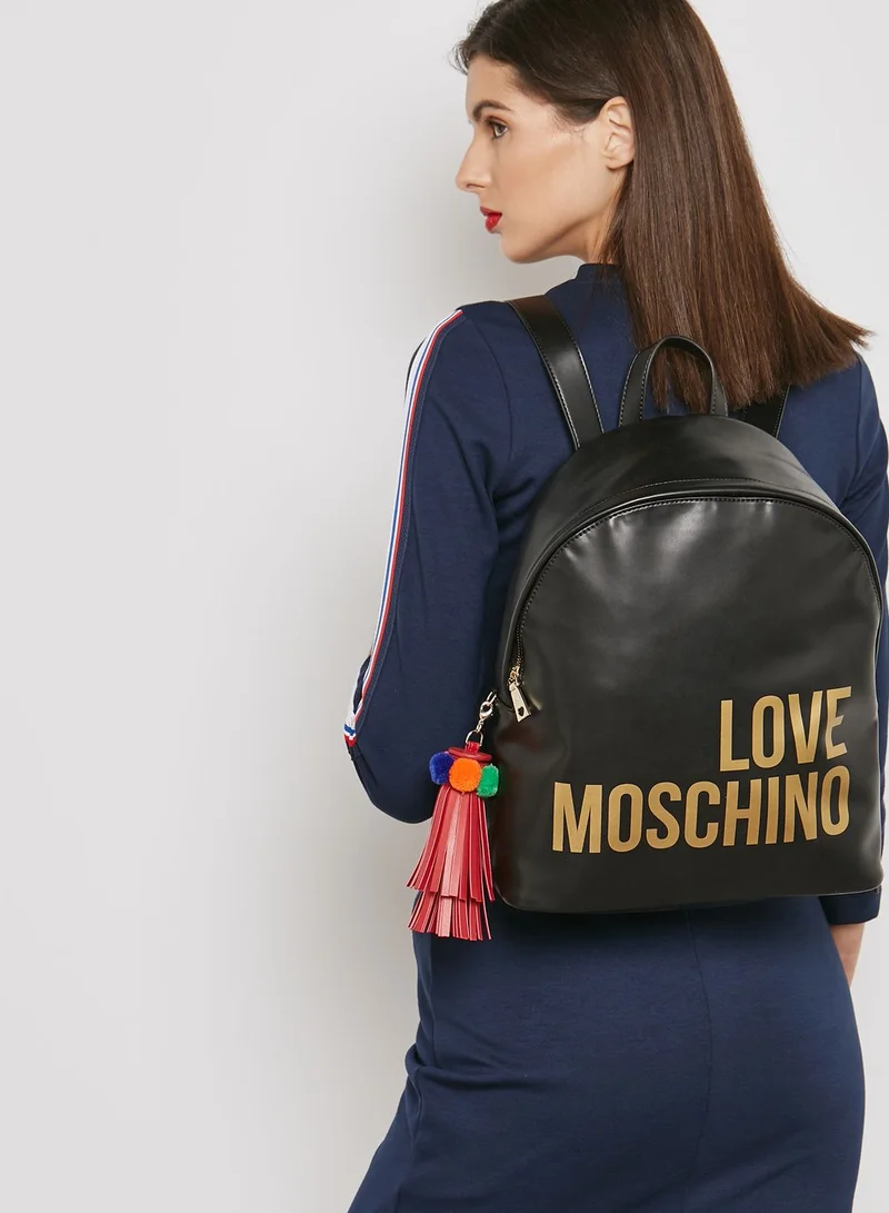 Love Moschino Pom-Pom Backpack