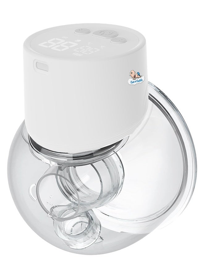 لطف وحضن شفاط حليب كهربائي – بدون استخدام اليدين، قابل للارتداء مع صندوق تخزين | ضوضاء منخفضة، شاشة عرض LED تعمل باللمس | لاسلكي وقابل لإعادة الشحن | مضخة مفردة 24 مم، محمولة ومريحة للأمهات - Image 1