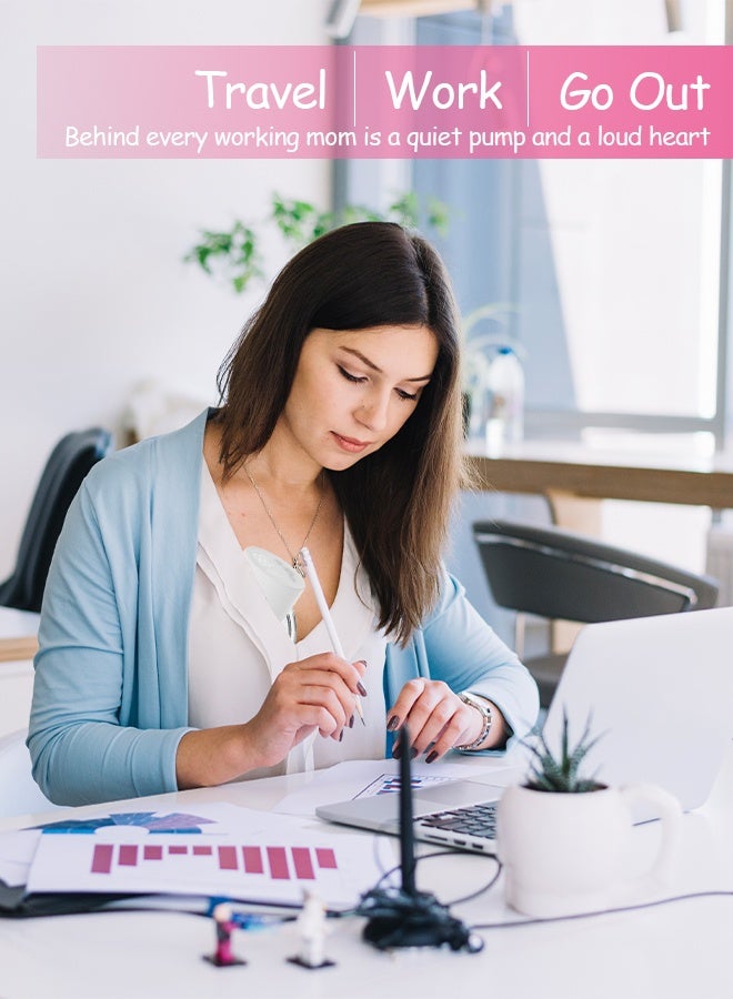 لطف وحضن شفاط حليب كهربائي – بدون استخدام اليدين، قابل للارتداء مع صندوق تخزين | ضوضاء منخفضة، شاشة عرض LED تعمل باللمس | لاسلكي وقابل لإعادة الشحن | مضخة مفردة 24 مم، محمولة ومريحة للأمهات - Image 5