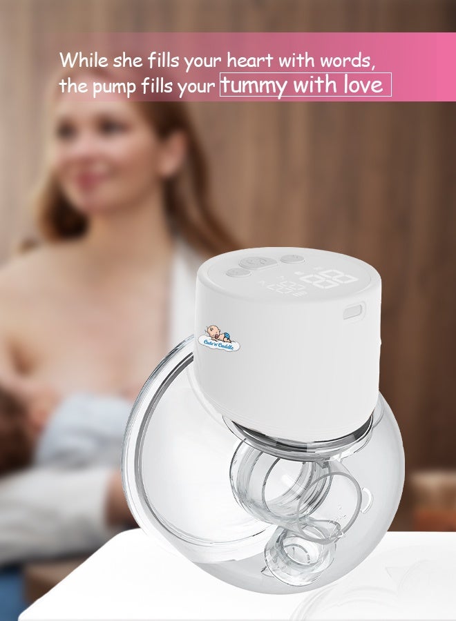 لطف وحضن شفاط حليب كهربائي – بدون استخدام اليدين، قابل للارتداء مع صندوق تخزين | ضوضاء منخفضة، شاشة عرض LED تعمل باللمس | لاسلكي وقابل لإعادة الشحن | مضخة مفردة 24 مم، محمولة ومريحة للأمهات - Image 4