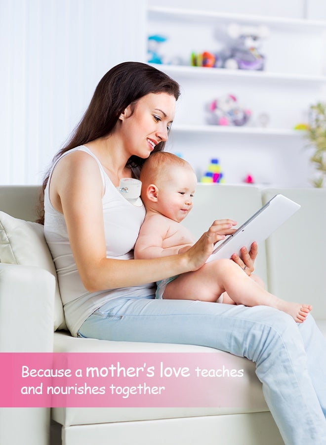 لطف وحضن شفاط حليب كهربائي – بدون استخدام اليدين، قابل للارتداء مع صندوق تخزين | ضوضاء منخفضة، شاشة عرض LED تعمل باللمس | لاسلكي وقابل لإعادة الشحن | مضخة مفردة 24 مم، محمولة ومريحة للأمهات - Image 3