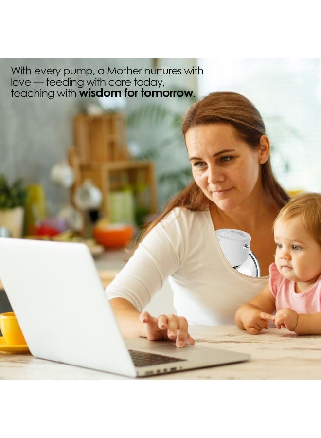 Cute 'n' Cuddle Electric Breast Pumps Hands-Free Wearable with Storage Box,- Low Noise, Touch Control LED Display | Wireless & Rechargeable | 24mm Single Pump Portable & Convenient Breastfeeding Pump for Moms - Image 3