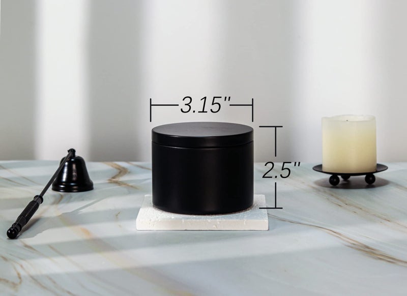 Aroparc Candle Tins 8oz with Lids, 24 Pack Seamless Bulk Candle Containers for Candle Making Supplies - Black - Image 2