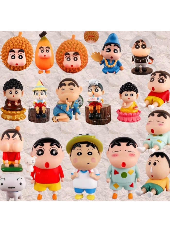 Crayon Shin Chao Play Hand-made Dimension Ornaments Fruit Series Frog Durian Vinyl Car Model Net Red Explosions-color:Hulu Xiaoxin With Light (bag)  - Image 2