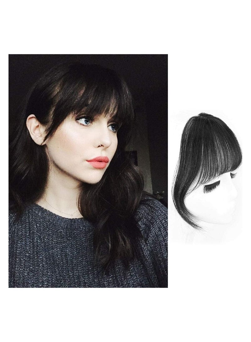 إستيل الانفجارات مشبك الشعر في الانفجارات 100٪ وصلات شعر بشري حقيقي 100٪ الانفجارات Wispy الانفجارات كليب على الانفجارات الهواء للنساء قطع الشعر الانفجارات المنحنية للارتداء اليومي (الانفجارات الفرنسية) - Image 1