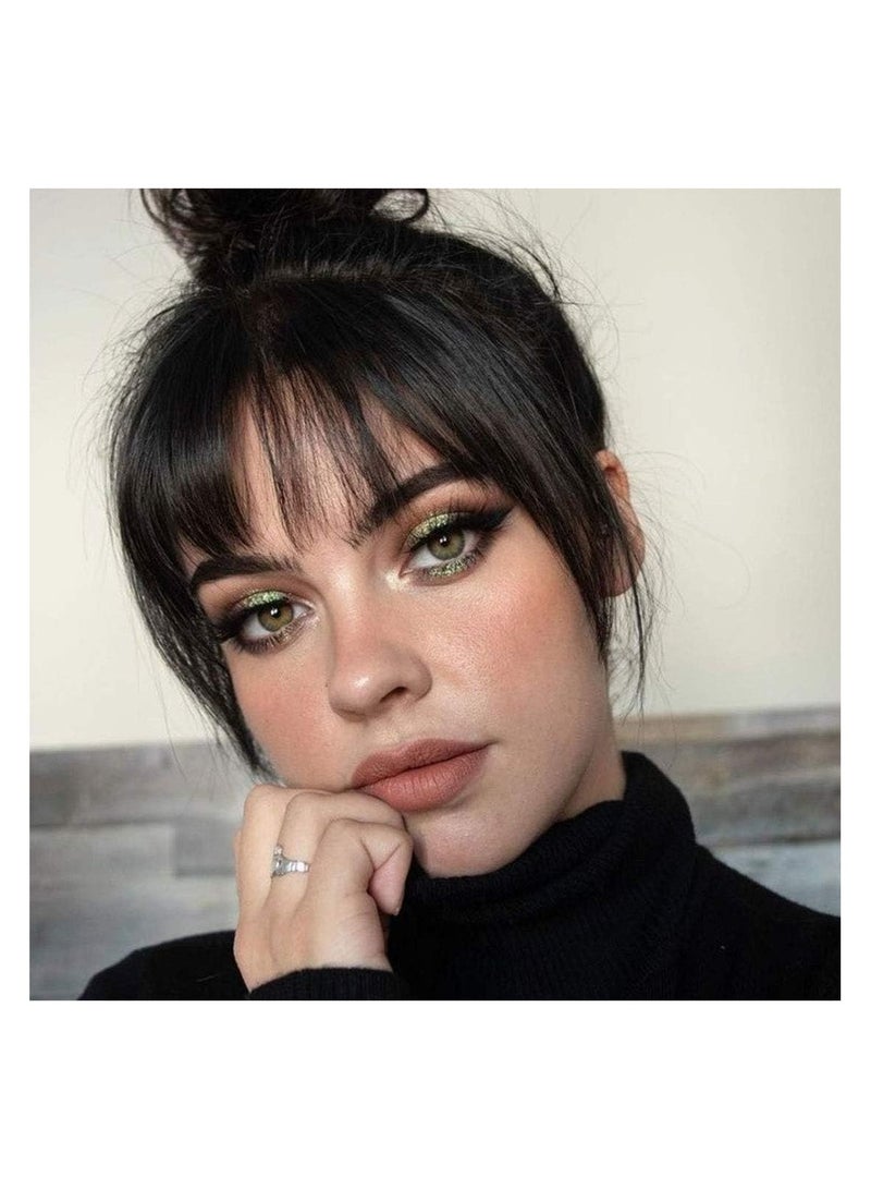 إستيل الانفجارات مشبك الشعر في الانفجارات 100٪ وصلات شعر بشري حقيقي 100٪ الانفجارات Wispy الانفجارات كليب على الانفجارات الهواء للنساء قطع الشعر الانفجارات المنحنية للارتداء اليومي (الانفجارات الفرنسية) - Image 4