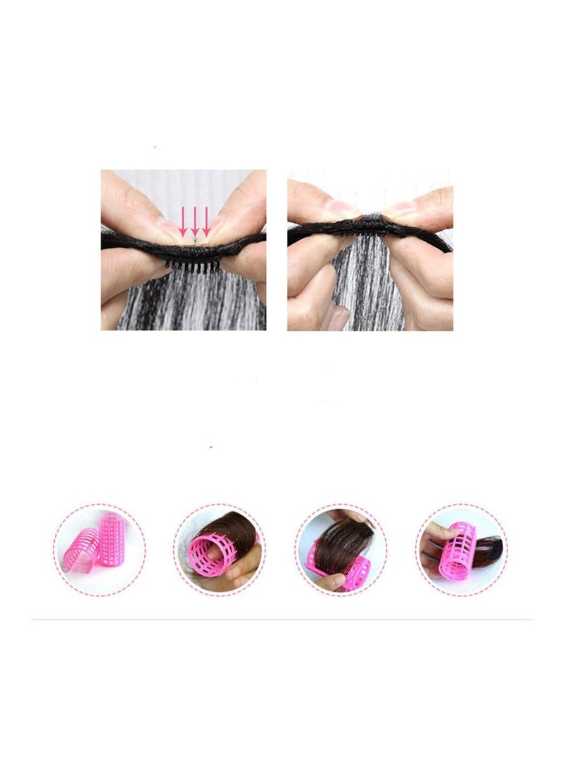 إستيل الانفجارات مشبك الشعر في الانفجارات 100٪ وصلات شعر بشري حقيقي 100٪ الانفجارات Wispy الانفجارات كليب على الانفجارات الهواء للنساء قطع الشعر الانفجارات المنحنية للارتداء اليومي (الانفجارات الفرنسية) - Image 5