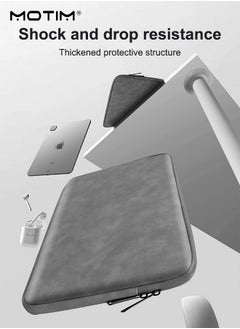 Motim Laptop Sleeve 13.3-14'', Leather Laptop Case Shockproof Waterproof, Soft Padded Zipper Sleeve Laptop Case, Compatible with MacBook Air 13 inch M2 M3 A3113 A2681 2010-2023 M1 A2337 M2 A2179 A1932, Pro M2 A2338 M1 A2289 A2251 A2159 A1989 A1706 A1708  - Image 3