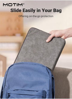 Motim Laptop Sleeve 13.3-14'', Leather Laptop Case Shockproof Waterproof, Soft Padded Zipper Sleeve Laptop Case, Compatible with MacBook Air 13 inch M2 M3 A3113 A2681 2010-2023 M1 A2337 M2 A2179 A1932, Pro M2 A2338 M1 A2289 A2251 A2159 A1989 A1706 A1708  - Image 5