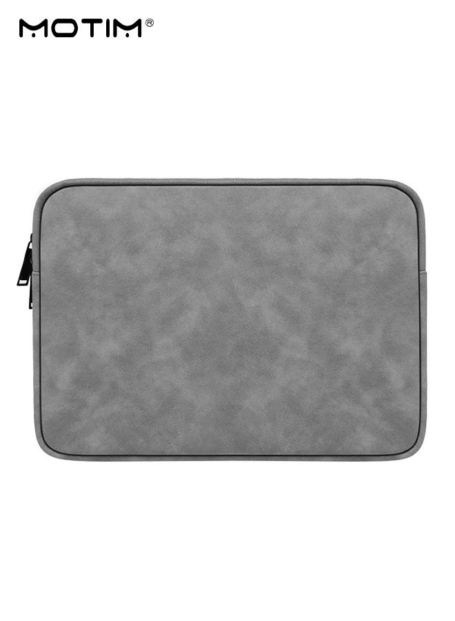 Motim Laptop Sleeve 13.3-13.9 inch, Shockproof Water Resistant Leather Case Laptop Case , Soft Padded Zipper Sleeve Laptop Case, Compatible with MacBook Air 13 MacBook Pro 13 2021 2020 2019