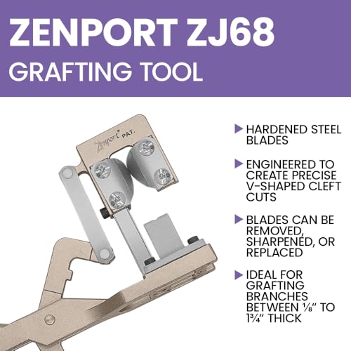 Zenport ZJ68 V-Cut Top Grafting Tool for Grafting Fruit Trees and Vines, Gray - Image 3