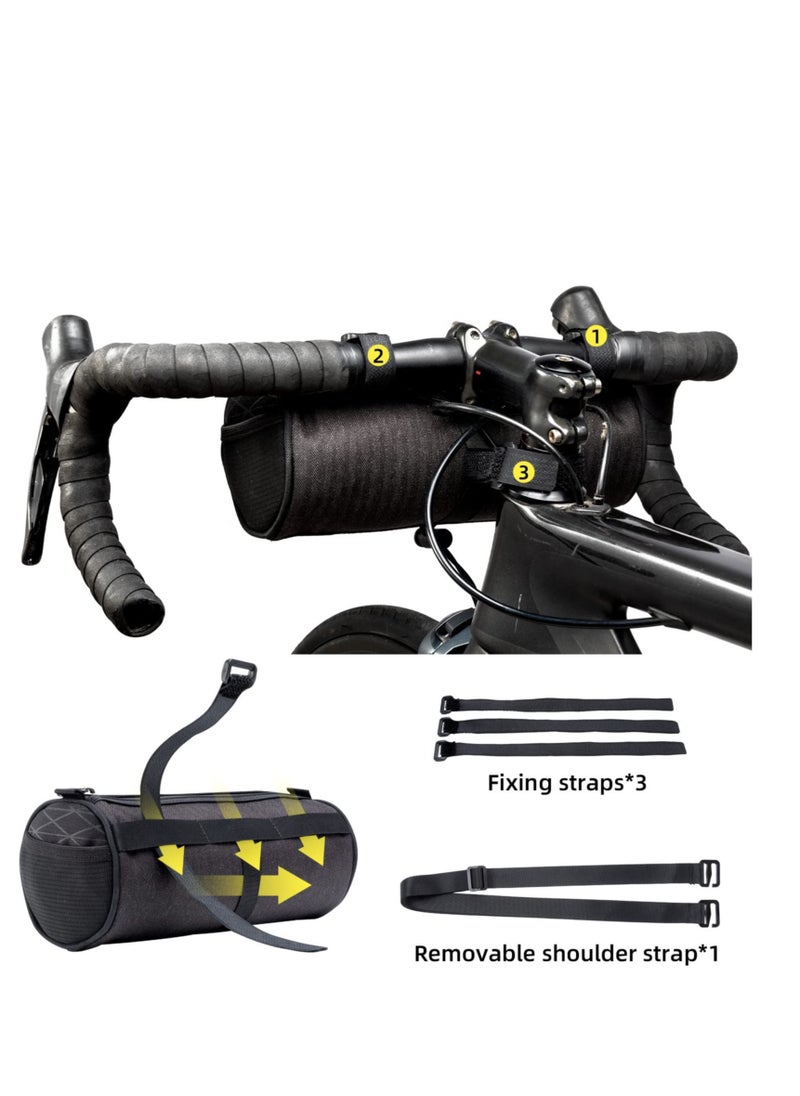 SYOSI - Bike Handlebar Bag, Waterproof Bike Basket Bicycle Front Bag Bicycle Front Bag Frame Storage Roll Bag Mountain Road Bikes Commuter Shoulder Bag Professional Cycling Accessories - Image 1
