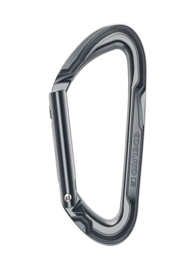 Edelrid Pure Straight 23KN Light Weight Climbing Carabiner, Weight 42G (CE 0082) - Slate - Image 1