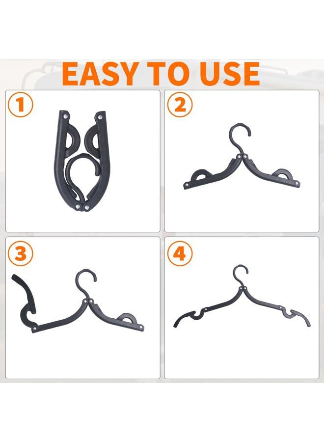 indistar 10Pcs Travel Hangers for Cruise Foldable Hangers - Portable Folding Clothes Hangers Travel Accessories Foldable Clothes Drying Rack Cruise Essentials - Image 3