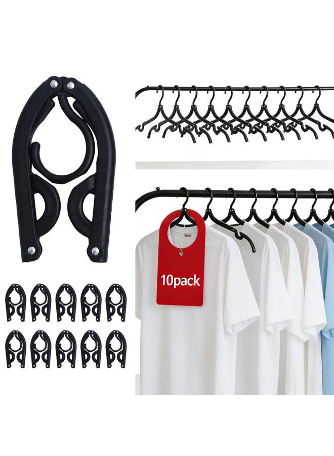 indistar 10Pcs Travel Hangers for Cruise Foldable Hangers - Portable Folding Clothes Hangers Travel Accessories Foldable Clothes Drying Rack Cruise Essentials - Image 1
