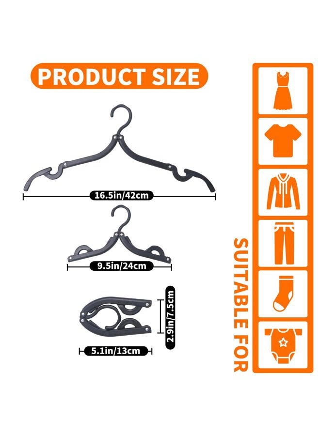 indistar 10Pcs Travel Hangers for Cruise Foldable Hangers - Portable Folding Clothes Hangers Travel Accessories Foldable Clothes Drying Rack Cruise Essentials - Image 2