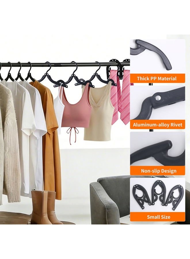 indistar 10Pcs Travel Hangers for Cruise Foldable Hangers - Portable Folding Clothes Hangers Travel Accessories Foldable Clothes Drying Rack Cruise Essentials - Image 5