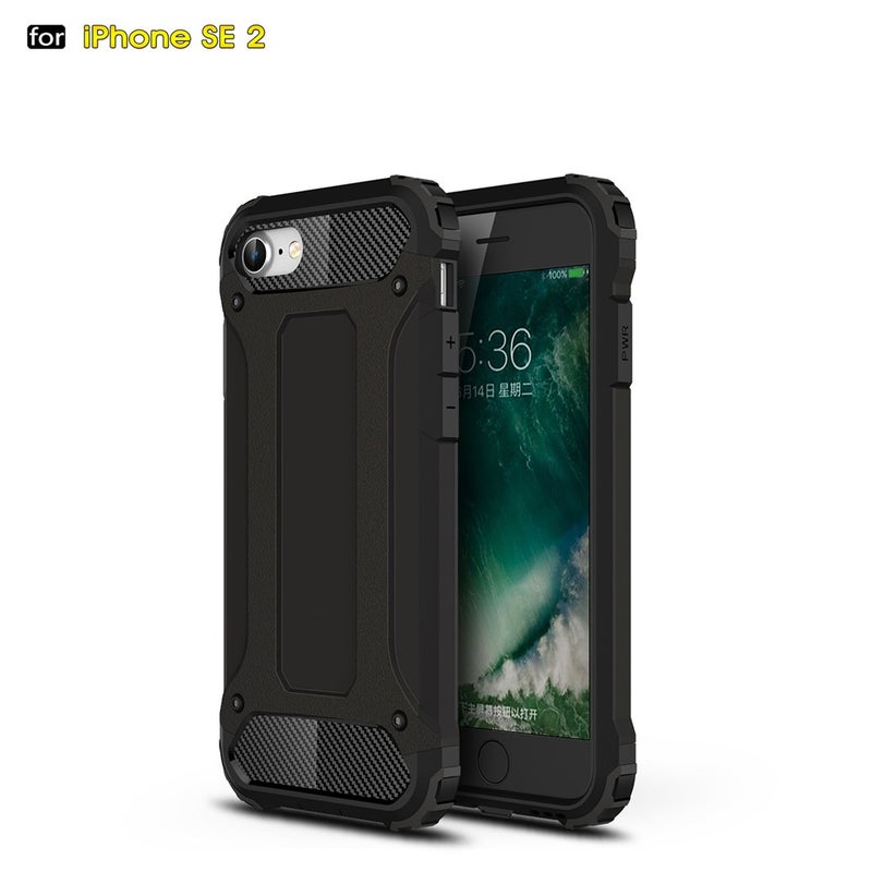 HuHa Protective Cover For iPhone SE 2022 / SE 2020  Magic Armor TPU + PC Combination Case(Black) - Image 1