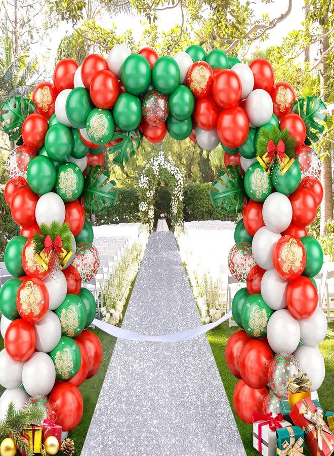 QueenDream Wedding Aisle Runner: 4FT×15FT Sequin Fabric - Silver Sparkly Carpet Runner for Christmas Disco Prom Party Outdoor Grass Floor Indoor Rug Runner Hallway Decor - Image 1