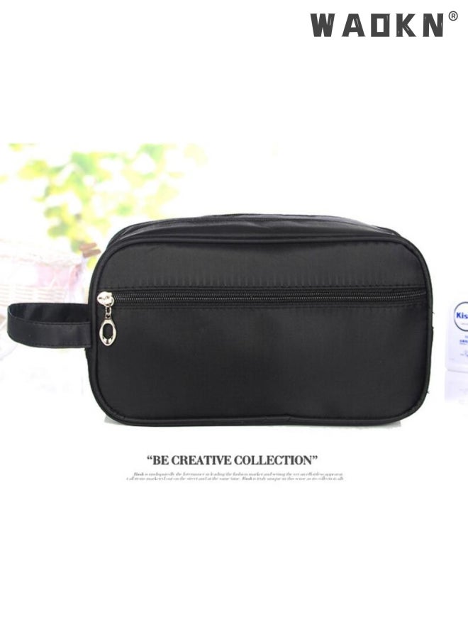 Outdoor Wash Bag Portable Storage Bag Waterproof Clutch Bag Large Capacity Makeup Cosmetic Handbag Packing Organizers for Men Women Travel Business Trip Travel Toiletry Bag Bathroom Bag Black