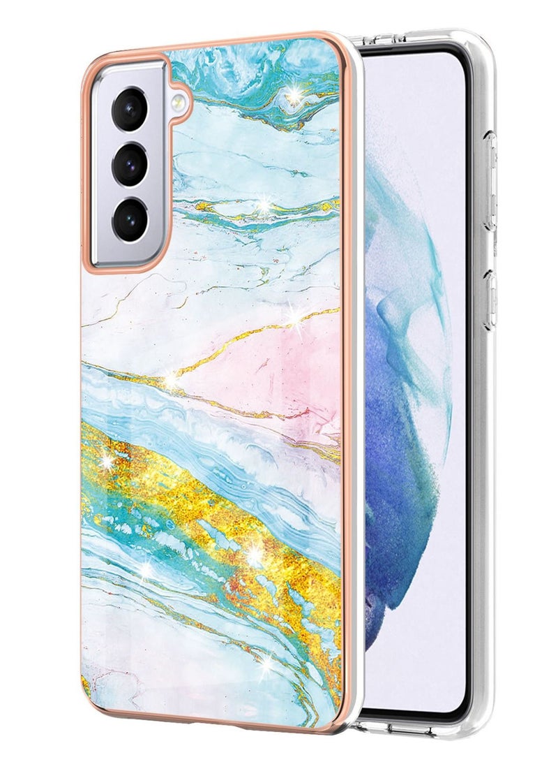 Loquat Double Sided Laminated Electroplated Marble Samsung Phone Case