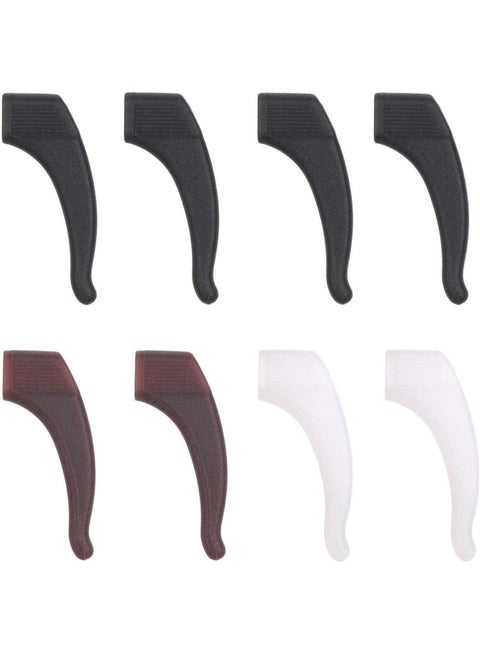 ٤ أزواج من خطافات سيليكون مانعة للانزلاق للنظارات – مثبت طرف الذراع للنظارات للأطفال والكبار – طقم تثبيت للنظارات الرياضية