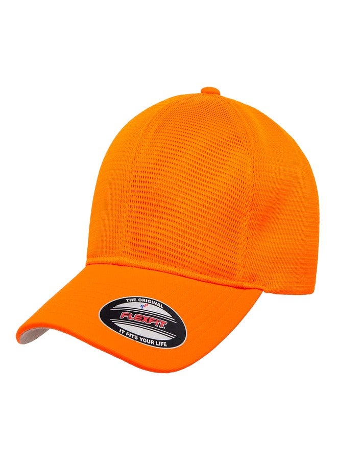 Flexfit Men's 360 Omnimesh Cap, Neon Orange, XX-Large - Image 1