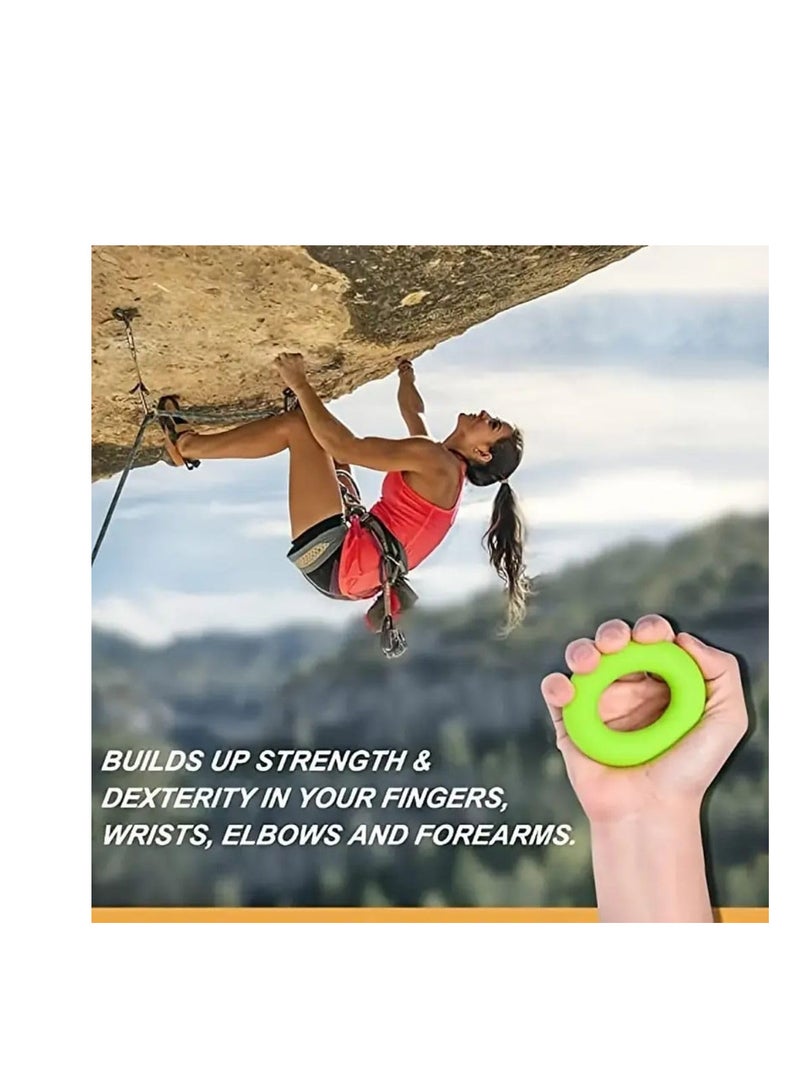 سبال مجموعة مكونة من 3 قطع لتمرين قوة القبضة - أداة تمرين قبضة اليد القابلة للتعديل، ومشد الأصابع، ومقوي الحلقات لتمرين اليد والأصابع والساعد - مثالية للرياضيين والموسيقيين وإعادة التأهيل - Image 3