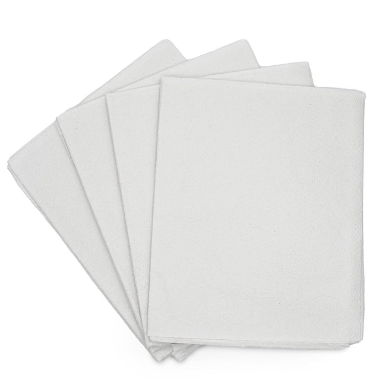 TIDI Everyday 100 Recycled Fiber SingleUse Medical Patient Drape Sheets White 40 x 48 Pack of 100  2Ply Tissue  Pebble Embossed  LatexFree Medical Supplies  Tattoo Supplies 9810824 - Image 1
