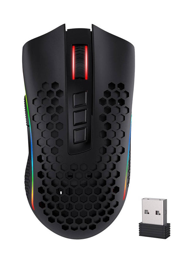 REDRAGON M808-KS Storm Pro Dual Mode RGB Gaming Mouse, Wired & Wireless Connectivity, Honeycomb Shell, Pixart 3335 Pro Sensor, Up to 16000 DPI, 2.4GHz & USB-C Cable Interface, Black - Image 3