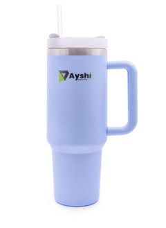 Ayshi Quencher H2.0 FlowState Stainless Steel Vacuum Insulated Tumbler with Lid and Straw for Water, Iced Tea or Coffee, Smoothie and More 40oz